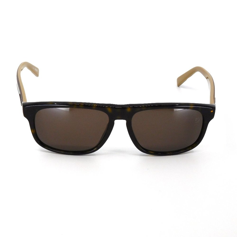 ERMENEGILDO ZEGNA “EZ0003” Dark Brown Havana Sunglasses
